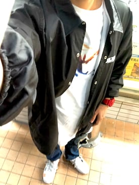 「ROLLING CRADLE（ローリングクレイドル）のアイテム（Tシャツ/カットソー）」を使った、tarkyotyeeさん（メンズ・173cm）の冬コーディネート