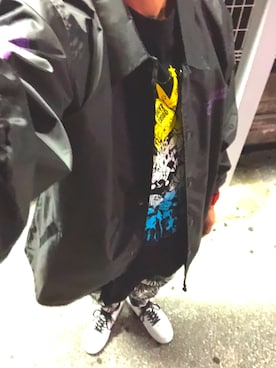 「no brand（ノーブランド）のアイテム（ナイロンジャケット）」を使った、tarkyotyeeさん（メンズ・173cm）の秋コーディネート