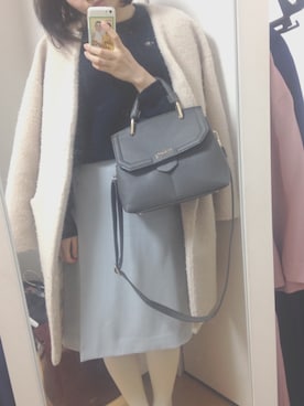 「白タイツ」｜「アイテム（その他アウター）」を使った、ゆぽさん（レディース・152cm）の春コーディネート