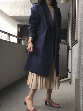 「skirt」｜「アイテム（トレンチコート）」を使った、angie5cool さん（レディース・160cm）の春コーディネート