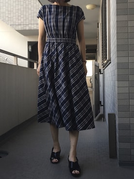 「STRAWBERRY-FIELDS（ストロベリーフィールズ）のアイテム（ワンピース）」を使った、angie5cool さん（レディース・162cm）の秋コーディネート