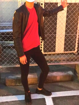 「ロールアップ」｜「アイテム（その他トップス）」を使った、ほりじろうさん（メンズ・182cm）の秋コーディネート