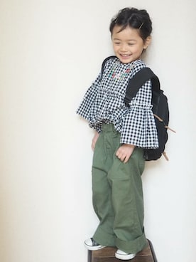 「BREEZE（ブリーズ）のアイテム」を使った、cocomaru.さん（キッズ・100cm）の春コーディネート