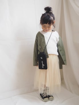 「SEVENDAYS=SUNDAY（セブンデイズサンデイ）のアイテム（ジャケット/アウター）」を使った、cocomaru.さん（キッズ・100cm）の秋コーディネート