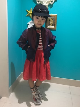 rmurmuさん（キッズ・100cm）の冬コーディネート