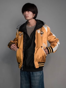 「SISE（シセ）のアイテム（ジャケット/アウター）」を使った、長坂 睦生さん（メンズ・173cm）の夏コーディネート