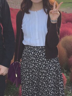 「ISOOK（アイスー）のアイテム（スカート）」を使った、yukinoさん（レディース・161cm）の冬コーディネート
