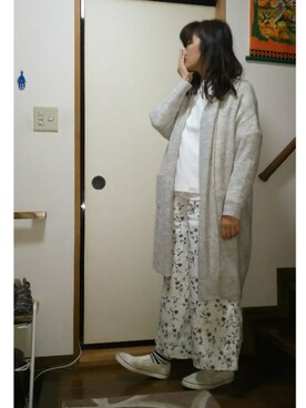 SHIHOさんの「WOMEN ダブルフェイスプルオーバー（7分袖）」を使ったコーディネート