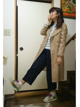 「Doシンプル部」｜「アイテム（トレンチコート）」を使った、SHIHOさん（レディース・161cm）の春コーディネート