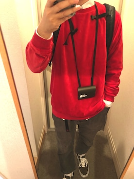 「アイテム（財布、グリーン系）」を使った、tAKEHIrOさん（メンズ・172cm）の秋コーディネート