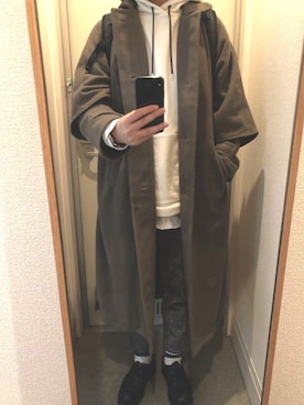 「KLEMAN（クレマン）の＜KLEMAN＞ PADRE/シューズ（モカシン/デッキシューズ）」を使った、tAKEHIrOさん（メンズ・172cm）の冬コーディネート