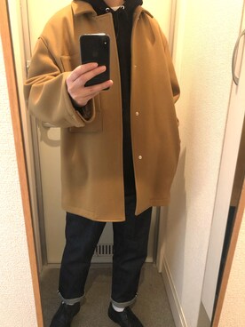 「KLEMAN（クレマン）の＜KLEMAN＞ PADRE/シューズ（モカシン/デッキシューズ）」を使った、tAKEHIrOさん（メンズ・172cm）の冬コーディネート