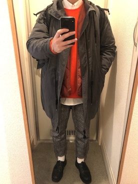 「KLEMAN（クレマン）の＜KLEMAN＞ PADRE/シューズ（モカシン/デッキシューズ）」を使った、tAKEHIrOさん（メンズ・172cm）の冬コーディネート