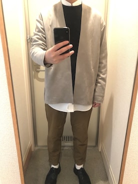 「KLEMAN（クレマン）の＜KLEMAN＞ PADRE/シューズ（モカシン/デッキシューズ）」を使った、tAKEHIrOさん（メンズ・172cm）の冬コーディネート