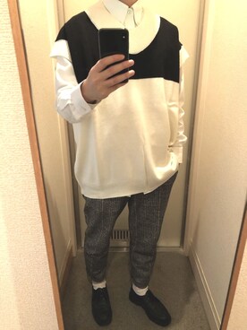 「BASQUE magenta（バスクマゼンタ）のアイテム（ベスト）」を使った、tAKEHIrOさん（メンズ・172cm）の冬コーディネート