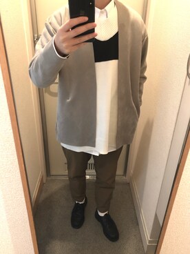 「BASQUE magenta（バスクマゼンタ）のアイテム（ベスト）」を使った、tAKEHIrOさん（メンズ・172cm）の冬コーディネート