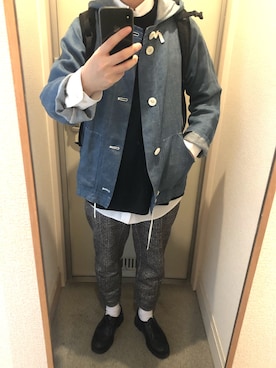 「DRESSTERIOR（ドレステリア）のアイテム（ジャケット/アウター）」を使った、tAKEHIrOさん（メンズ・172cm）の春コーディネート
