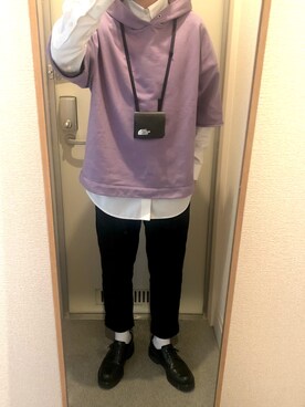 「アイテム（財布、グリーン系）」を使った、tAKEHIrOさん（メンズ・172cm）の春コーディネート