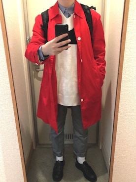 「BASQUE magenta（バスクマゼンタ）のアイテム（ベスト）」を使った、tAKEHIrOさん（メンズ・172cm）の春コーディネート