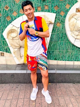 「FOREVER 21（フォーエバー トゥエンティーワン）のアイテム（その他）」を使った、Mark Yamadaさん（メンズ・169cm）の夏コーディネート
