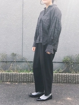 「ニコアンド」｜「アイテム（バレエシューズ）」を使った、fuuさん（レディース・160cm）の春コーディネート