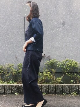 「POU DOU DOU（プードゥドゥ）のアイテム（デニムジャケット）」を使った、fuuさん（レディース・160cm）の夏コーディネート