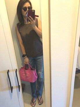 「アイテム（ビーチサンダル）」を使った、tomokoさん（レディース・160cm・30代）の夏コーディネート