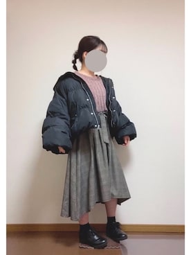 「apres jour（アプレジュール）のアイテム（ダウンジャケット/コート）」を使った、のんさん（レディース・151cm）の冬コーディネート