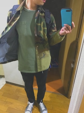 「ザノースフェイス」｜「アイテム（その他アウター）」を使った、はっしゃんさん（メンズ・168cm）の秋コーディネート