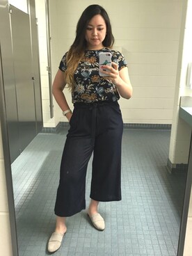 「pants」｜「アイテム（スリッポン）」を使った、tacocatさん（レディース・170cm）の春コーディネート