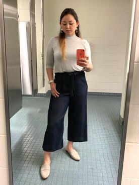 「pants」｜「アイテム（スリッポン）」を使った、tacocatさん（レディース・170cm）の春コーディネート