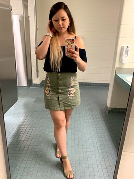 「skirt」｜「アイテム（サンダル）」を使った、tacocatさん（レディース・170cm）の夏コーディネート