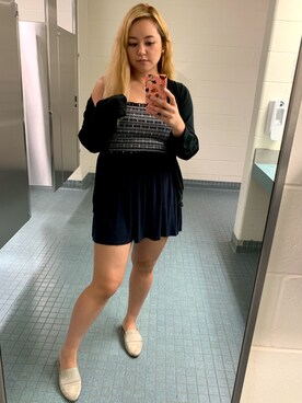 「skirt」｜「アイテム（スリッポン）」を使った、tacocatさん（レディース・170cm）の秋コーディネート
