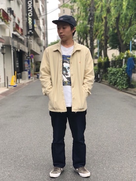 「ONLY NY（オンリーニューヨーク）のアイテム（ジャケット/アウター）」を使った、なじーさん（メンズ・167cm）の春コーディネート