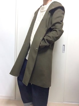 「UNITED TOKYO（ユナイテッドトウキョウ）のアイテム（その他アウター）」を使った、ひろきのこさん（メンズ・176cm）の秋コーディネート