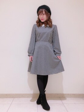 2way襟付チェックワンピースを使ったショップスタッフのコーディネート一覧 Wear