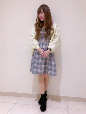レースアップチェックワンピースを使ったコーディネート一覧 Wear