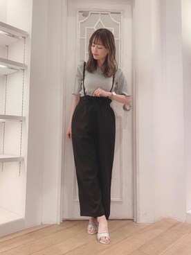 ｻｽ付きﾜｲﾄﾞﾊﾟﾝﾂ の人気ファッションコーディネート ユーザー ショップスタッフ Wear