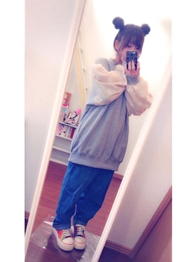 「ゆるゆる」｜「アイテム（その他）」を使った、○サラミ〇さん（レディース・147cm）の冬コーディネート