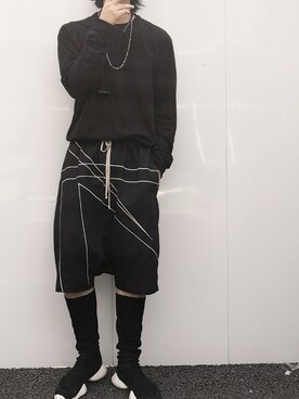 「RickOwens×adidas」｜おしのさん（メンズ・176cm）の秋コーディネート