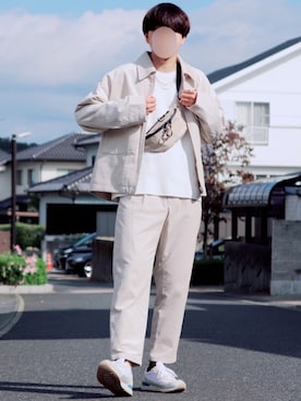 「WYM LIDNM（ウィム バイ リドム）のMILANO RIB HEAVY WEIGHT PO KNIT（ニット/セーター）」を使った、ヒロさん（メンズ・180cm）の秋コーディネート