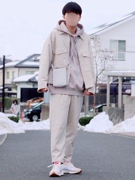 「新年一発目」｜「アイテム（ブルゾン）」を使った、ヒロさん（メンズ・180cm）の冬コーディネート