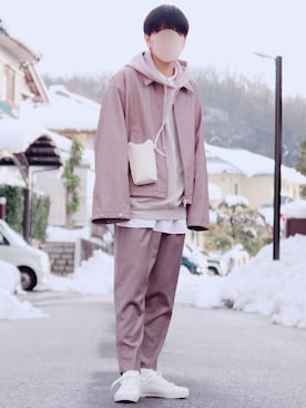「RYO TAKASHIMA（リョウタカシマ）のアイテム（スラックス）」を使った、ヒロさん（メンズ・180cm）の冬コーディネート