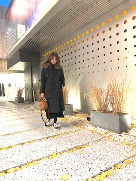「MODE ROBE（モードローブ）のアイテム（ダウンジャケット/コート）」を使った、natsukafukuさん（レディース・160cm）の冬コーディネート