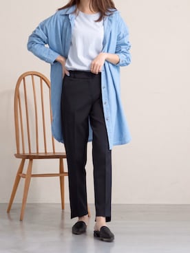 「日系极简」｜「アイテム（サンダル）」を使った、natsukafukuさん（レディース・160cm）の春コーディネート