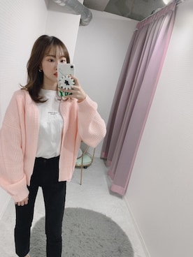 「Acne Studios（アクネストゥディオズ）の＜Acne Studios＞リバースロゴTシャツΨо（Tシャツ/カットソー）」を使った、natsukafukuさん（レディース・160cm）の春コーディネート