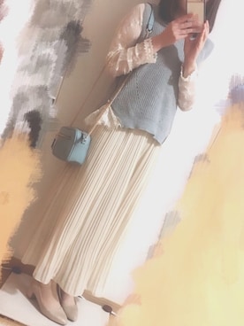 「ADAM ET ROPE'（アダムエロペ）のアイテム（トレンチコート）」を使った、Yuzu.☁︎*さん（レディース・154cm）の春コーディネート