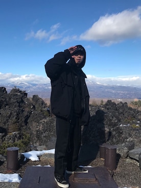 「AZSのアイテム（キャップ）」を使った、なかしょうさん（メンズ・168cm）の春コーディネート