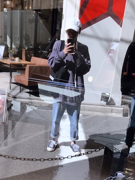 「Daniel Wellington（ダニエルウェリントン）の販売終了クラシックペティット アッシュフィールド32mm（アナログ腕時計）」を使った、だいちゃんさん（メンズ・169cm）の秋コーディネート