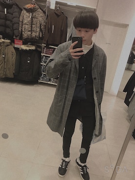 「Daniel Wellington（ダニエルウェリントン）の販売終了クラシックペティット アッシュフィールド32mm（アナログ腕時計）」を使った、だいちゃんさん（メンズ・169cm）の冬コーディネート